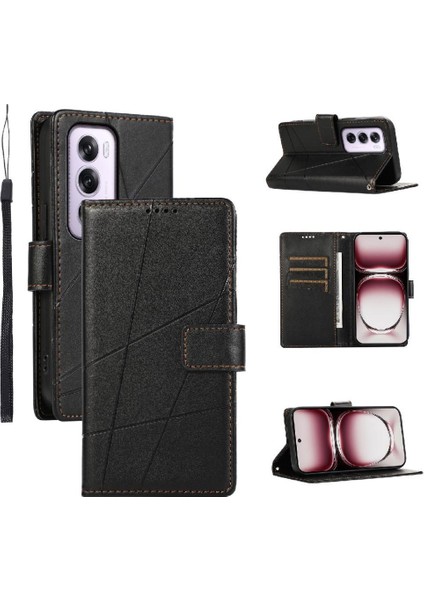Oppo Oppo 12 Pro 5g Için Flip Case Üç Kart Yuvaları Darbeye Kickstand (Yurt Dışından)