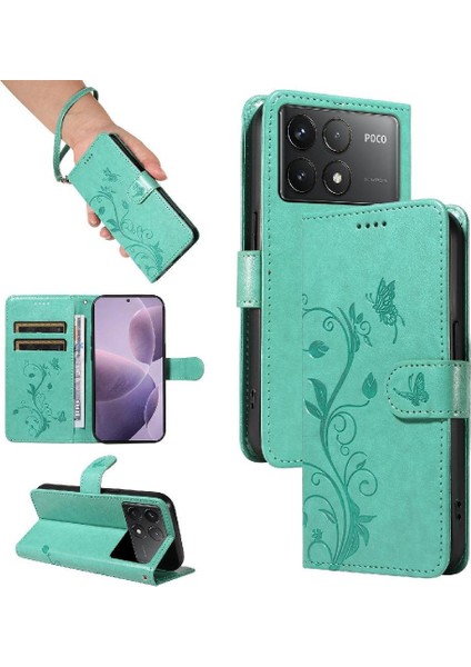 Xiaomi Redmi K70 Cüzdan Telefon Kılıfı Için Kılıf Kabartmalı Kelebek ile Yüksek (Yurt Dışından) indirimleri