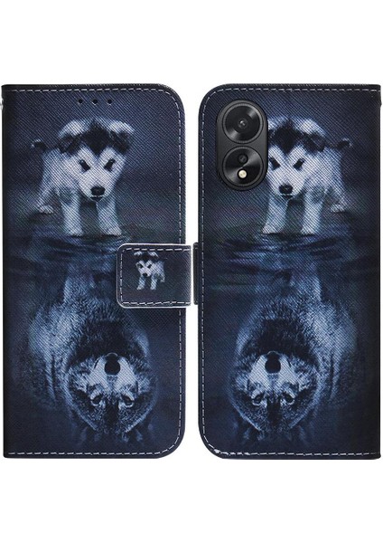 Oppo A38 4g Için Flip CASE/A18 4g Kart Yuvaları Cüzdan Boyalı Pu Deri (Yurt Dışından)