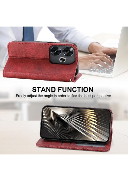 Xiaomi Poco F6 5g Cüzdan Için Flip Case El Kayışı Günlük Kullanım Eşkenar Dörtgen Şekli (Yurt Dışından)