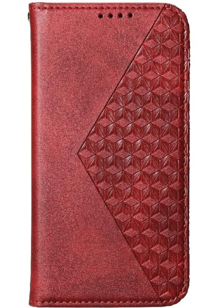 Xiaomi Poco F6 5g Cüzdan Için Flip Case El Kayışı Günlük Kullanım Eşkenar Dörtgen Şekli (Yurt Dışından)