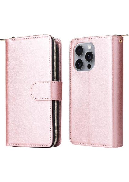 IPhone 16 Için Kılıf Pro Max Cüzdan Kılıf ile 9 Kart Yuvaları ile Kapak Çevirin (Yurt Dışından)