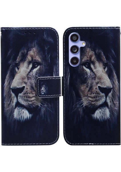 Samsung Galaxy S24 Boyalı Manyetik Kapatma Cüzdan Kart Pu Için Flip Case (Yurt Dışından)