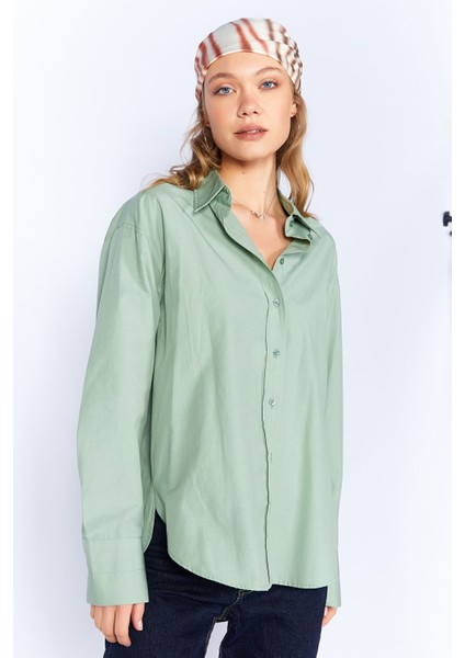 Mint Kadın Rahat Kesim Poplin Gömlek| EK100163867-3867 fiyatları