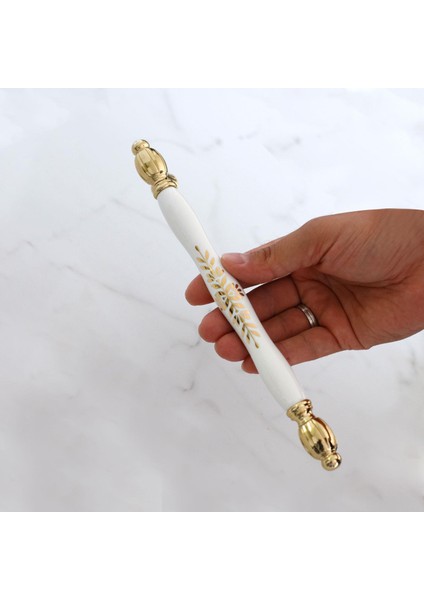Pepuza Gerçek Porselen Altın Gold 192 mm Mobilya Mutfak Kulp Çekmece Dolap Kulplar Kulpu Kulbu modelleri