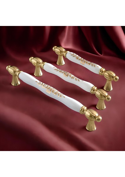 Pepuza Gerçek Porselen Altın Gold 192 mm Mobilya Mutfak Kulp Çekmece Dolap Kulplar Kulpu Kulbu fırsatları