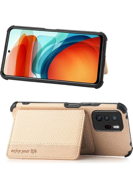 Xiaomi Redmi Için Not 10 Pro 5g Standı Fonksiyonu Manyetik Kart Tutucu (Yurt Dışından)