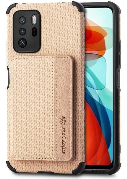 Xiaomi Redmi Için Not 10 Pro 5g Standı Fonksiyonu Manyetik Kart Tutucu (Yurt Dışından)