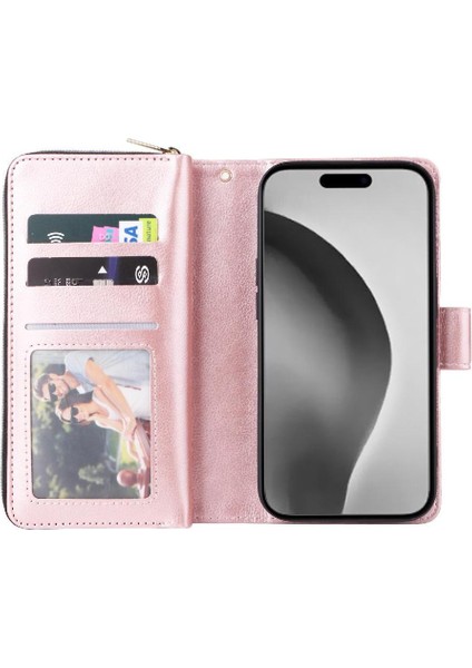 IPhone 16 Için Kılıf Pro Max Cüzdan Kılıf ile 9 Kart Yuvaları ile Kapak Çevirin (Yurt Dışından)