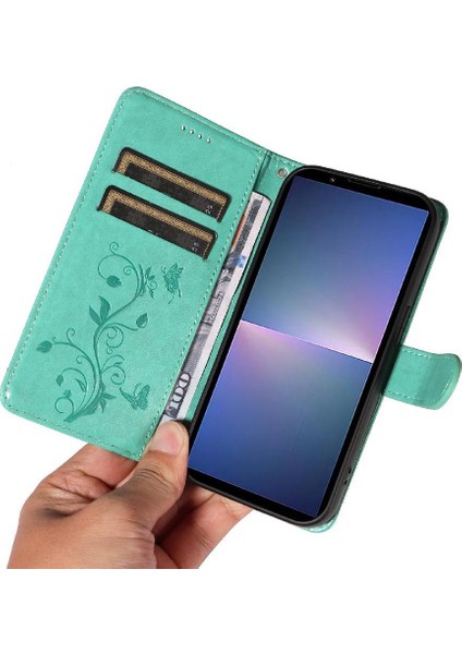 Sony Xperia 10VI Için Kılıf El Kayışı Cüzdan Telefon ile Kabartmalı Kelebek (Yurt Dışından) fırsatları