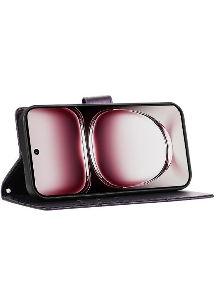 Oppo Oppo 12 Pro 5g Için Flip Case Üç Kart Yuvaları Darbeye Kickstand (Yurt Dışından) modelleri