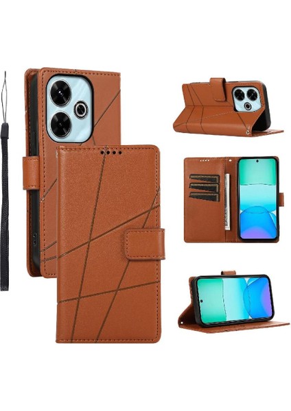 Xiaomi Redmi Için Flip Case 13 4g Şok Emici Darbeye Kickstand (Yurt Dışından)
