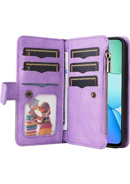 Kart Yuvası Standı Iki Renkli Dikiş ile Xiaomi Redmi 13 4g Için Kılıf (Yurt Dışından) fırsatları