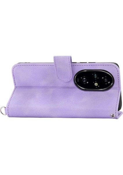 Onur Için Flip Case 200 Pro Çoklu Kredi Kartı Yuvaları Bileklik Kabartmalı (Yurt Dışından)