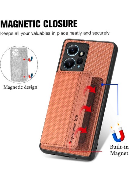 Xiaomi Redmi Için Not 12 4g Manyetik Kart Tutucu Rfıd Engelleme Standı (Yurt Dışından)