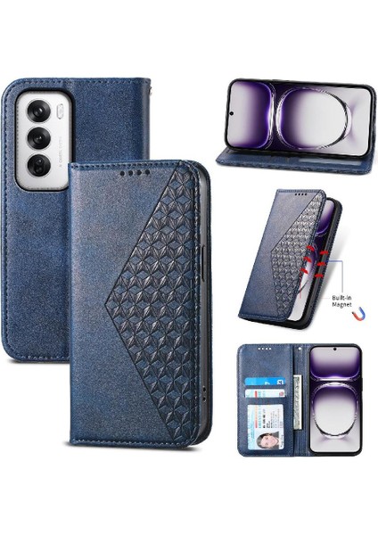 Oppo Oppo 12 5g Günlük Kullanım Için Flip Case Standı Cüzdan Eşkenar Dörtgen Şekli El (Yurt Dışından)