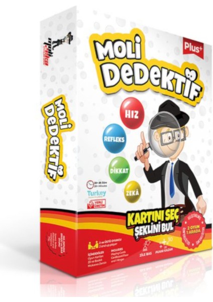 Moli Dedektif – 2 Oyun 1 Arada – Eğitici, Zeka ve Strateji Oyunu