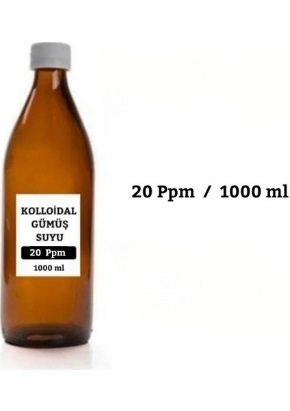 Kolloidal Gümüş Suyu 1litre /20 Ppm (1000 Ml)