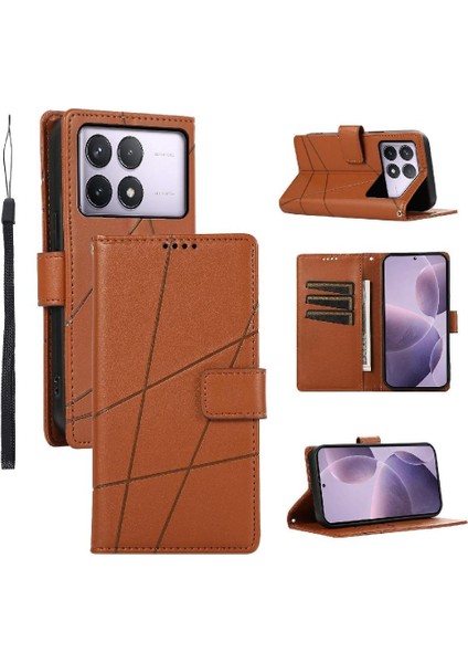 Xiaomi Poco F6 Pro 5g Kickstand Için Flip Case Üç Kart Yuvaları Darbeye (Yurt Dışından)