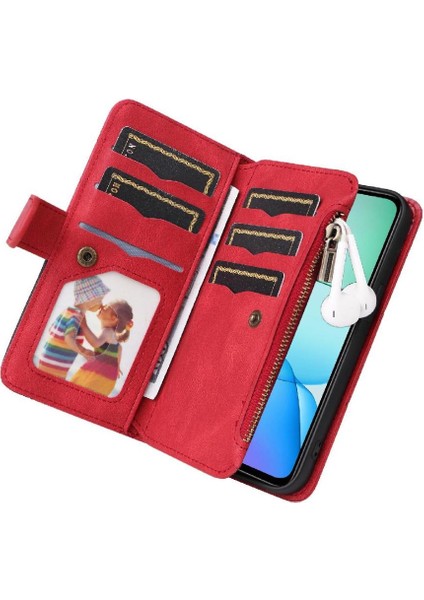 Mays Boutique Kart Yuvası Standı Iki Renkli Dikiş ile Xiaomi Redmi 13 4g Için Kılıf (Yurt Dışından)