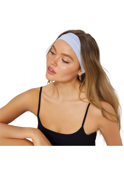 Salvia Dione Saç Bandı Spor Kadın Erkek Pamuk Likra Bandana Fitness Tenis Makyaj Yoga Pilates Headband