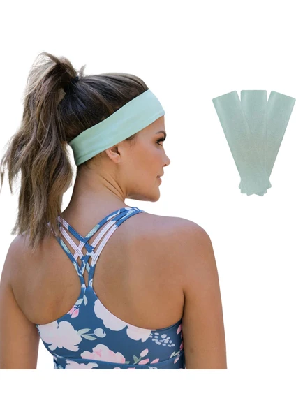 Salvia Dione Saç Bandı 3lü Kadın Erkek Spor Pamuk Likra Bandana Fitness Tenis Koşu Yürüyüş Trekking Makyaj Yüz Cilt Temizliği Bandi Outdoor Yoga Pilates Ter Alın Kafa Bandı Headband Hairband Seti