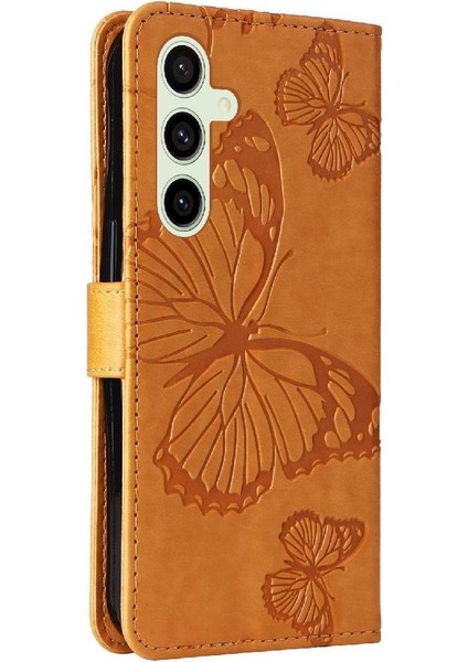 Samsung Galaxy S24 Fe Manyetik Kapak Için Kılıf Kart Yuvası Standı ile Pu Çevirin (Yurt Dışından) fırsatları