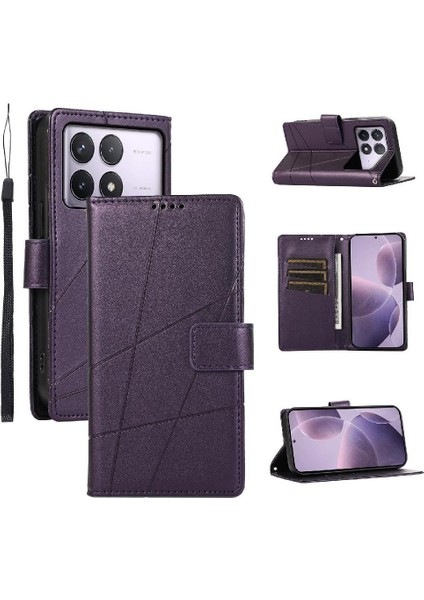 Xiaomi Poco F6 Pro 5g Kickstand Için Flip Case Üç Kart Yuvaları Darbeye (Yurt Dışından)