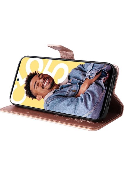 Kart Yuvası Standı Manyetik ile Realme C55 4g Flip Kickstand Için Flip Case (Yurt Dışından)