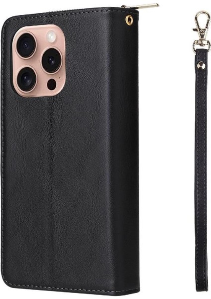 El Kayışı Cüzdan 9 ile IPhone 16 Pro Fermuar Cep Kart Tutucu Için Kılıf (Yurt Dışından) fırsatları