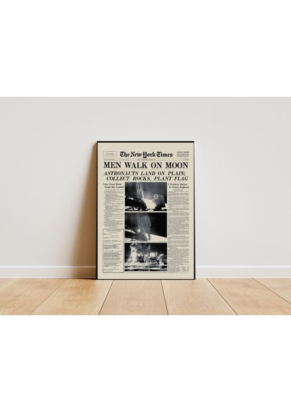 The New York Times Ay'a Yolculuk Duvar Poster 30 x 42 Çerçevesiz