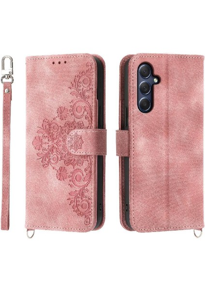 Samsung Galaxy M54 Bileklik Kabartmalı Çoklu Kredi Kartı Için Flip Case (Yurt Dışından)