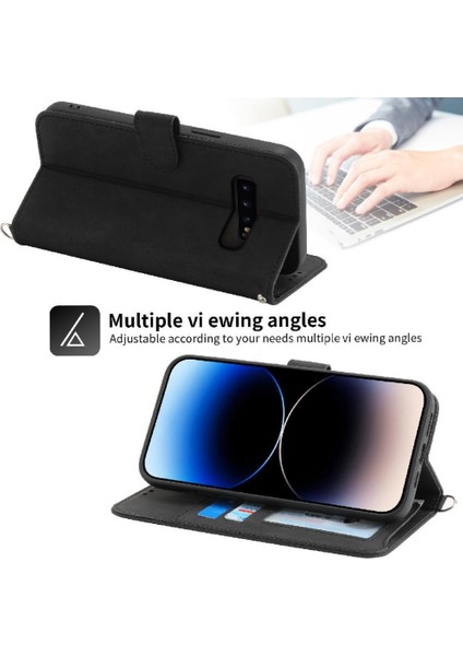 Samsung Galaxy S10 Artı Çoklu Kredi Kartı Yuvaları Bileklik Için Flip Case (Yurt Dışından)