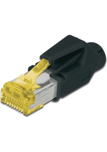 Modüler Fiş, Cat. 6A, RJ45, HIROSE TM 31, 8P8C, zırhlı, yuvarlak kablo takmak için koruma kılıflı, AWG24 /27 ler için uygun tipte konnektör