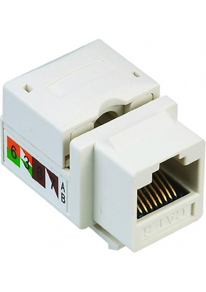 POWERMASTER RJ 45 ŞASE 8P8C UTP CAT6  90 DERECE KEYSTONE JACK