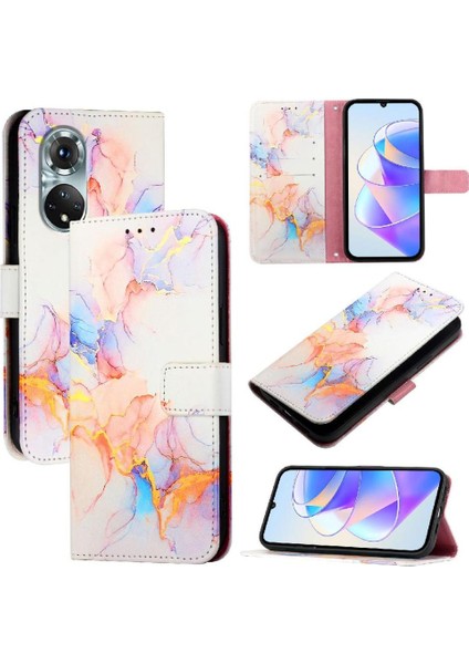 Onur 50 Pro Pu Deri Mermer Desen Cüzdan Kickstand Için Kılıf (Yurt Dışından) indirimleri