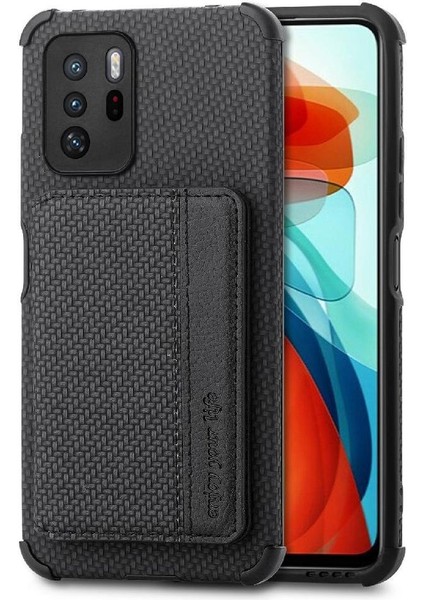Xiaomi Redmi Için Not 10 Pro 5g Standı Fonksiyonu Manyetik Kart Tutucu (Yurt Dışından)