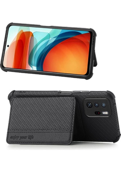 Xiaomi Redmi Için Not 10 Pro 5g Standı Fonksiyonu Manyetik Kart Tutucu (Yurt Dışından)