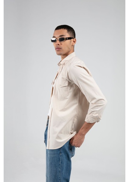 Taş Erkek Çift Cep Kapaklı Slim Fit Gömlek| EE1008783-8783 fiyatları