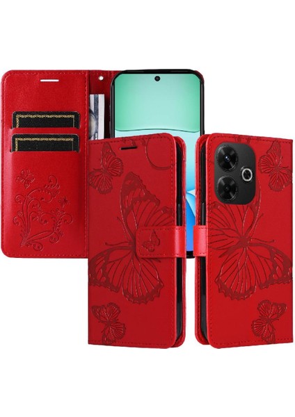 Xiaomi Redmi Için Kılıf 13 4g Manyetik Kapak Kart Yuvası ile Kickstand Çevirin (Yurt Dışından)