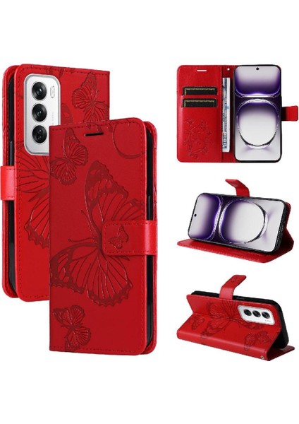 Kart Yuvası Standı Flip Pu ile Oppo Oppo 12 5g Darbeye Dayanıklı Kapak Için Kılıf (Yurt Dışından)