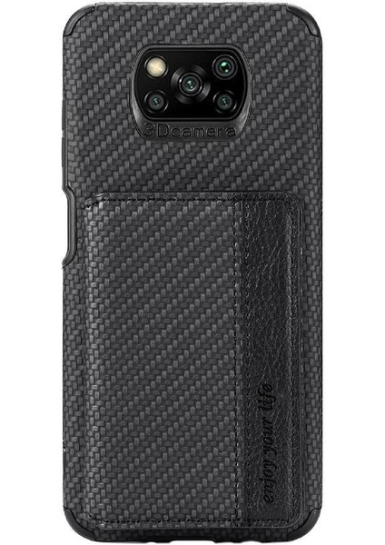 Xiaomi Poco X3 Pro Manyetik Kart Tutucu Rfıd Engelleme Için Kılıf Komple (Yurt Dışından)