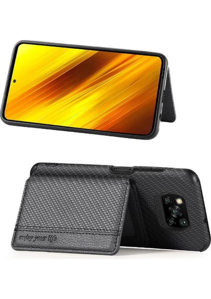 Xiaomi Poco X3 Pro Manyetik Kart Tutucu Rfıd Engelleme Için Kılıf Komple (Yurt Dışından)