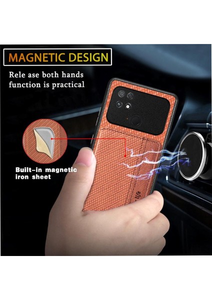 Xiaomi Poco C40 Rfıd Engelleme Standı Fonksiyonu Manyetik Kart Tutucu (Yurt Dışından)