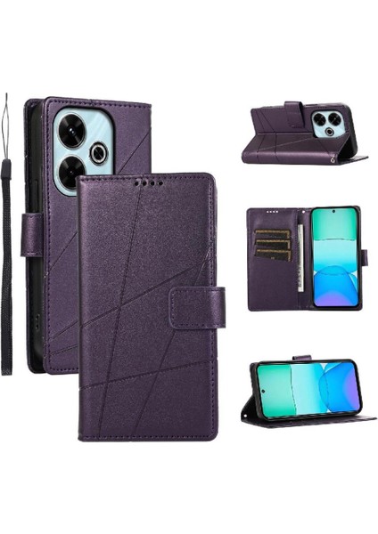 Xiaomi Redmi Için Flip Case 13 4g Şok Emici Darbeye Kickstand (Yurt Dışından)