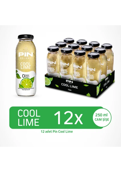 Cool Lime - Şekersiz & Kalorisiz - 250 ml x 12 Adet