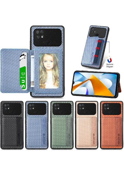 Xiaomi Poco C40 Rfıd Engelleme Standı Fonksiyonu Manyetik Kart Tutucu (Yurt Dışından)