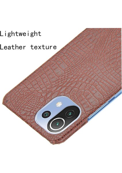 Xiaomi Mi 11 Lite Klasik Timsah Moda Kapak Için Şık Klasik Durumda (Yurt Dışından)