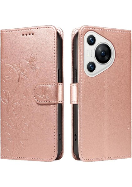 Huawei Pura 70 Kabartmalı Kelebek Yüksek Kaliteli Deri ve Kart (Yurt Dışından) fiyatları