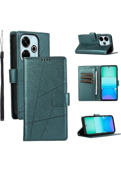 Xiaomi Poco M6 Pro 4g Için Flip Case Şok Emici Kickstand Darbeye (Yurt Dışından)
